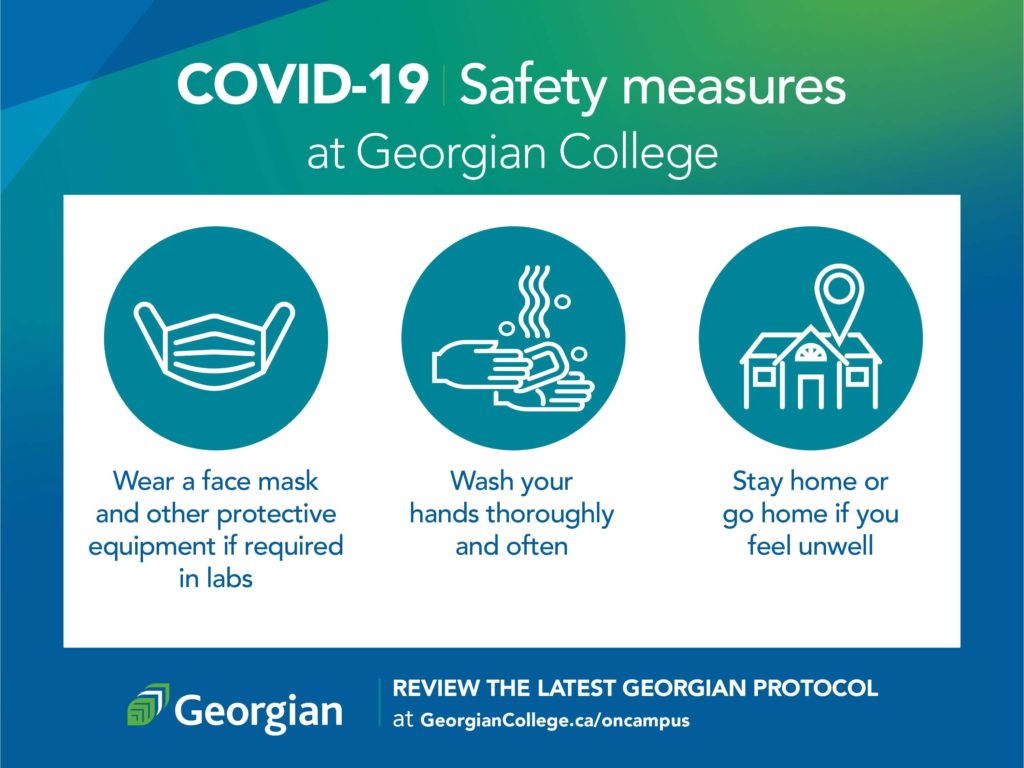 乔治亚学院的Covid-19安全措施：如果实验室需要，请必赢彩票首页苹果官方版戴上口罩和其他防护设备；彻底和经常洗手；如果您感到不适，待在家里或回家；查看最新的格鲁吉亚协议